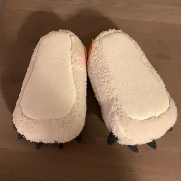 🆕 Gymboree Polar Bear Slippers - Boy’s Size 9/10 - Picture 4 of 6